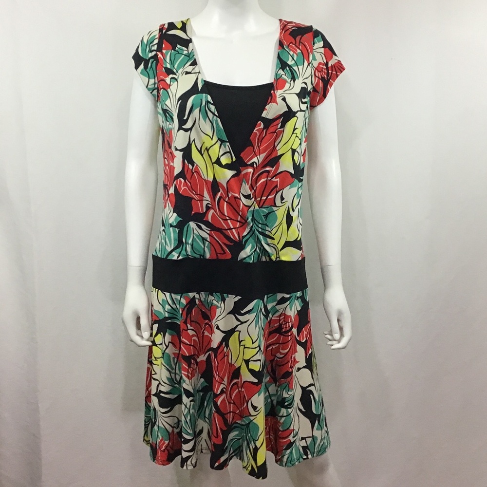 Jonathan Martin Multi-Color Short Sleeve Dress